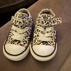 Converse Kids Sneakers with Leopard Pattern